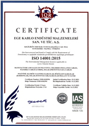 ISO 14001 ÇEVRE YÖNETİM SİSTEMİ BELGESİ